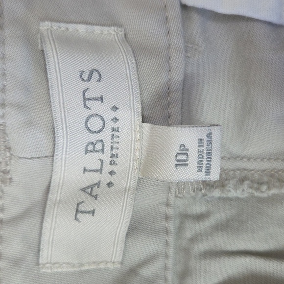 Talbots | Petite Cropped Lemon Embroidered Khaki Pants Size 10P - Picture 5 of 5